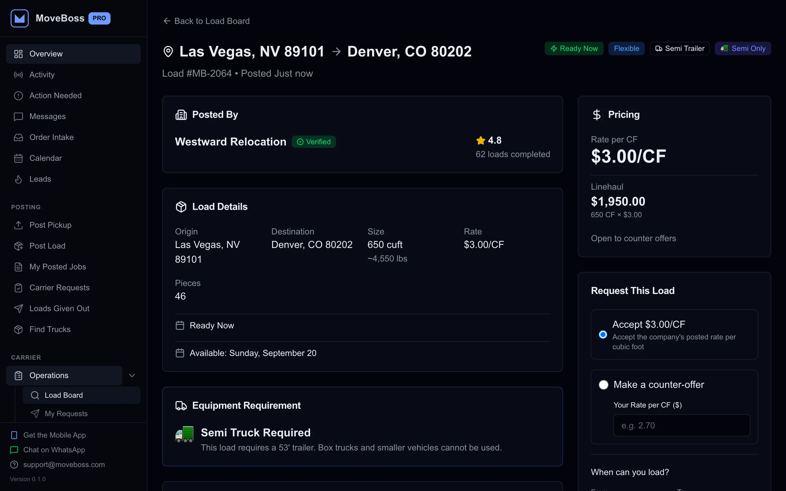 Marketplace · load details in MOVE BOSS